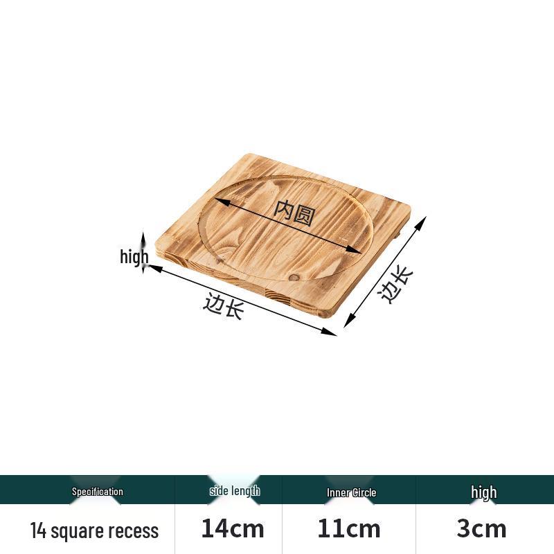 Heat-Resistant Wood Mat for Clay Pots and Stone Bowls – Anti-Scald, High-Temperature Insulation for Teppanyaki and Casserole Dishes