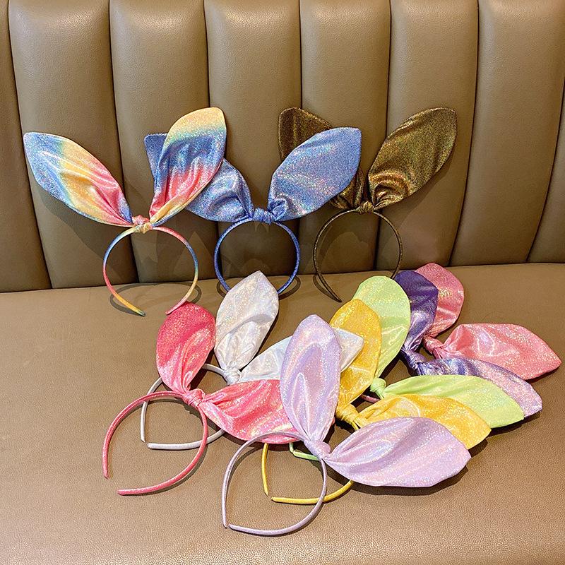 Costume Bunny Ears Halloween-themed Colorful Headwear  Headbands Festive Bunny Ears Headbands For Costume Accessories Gift