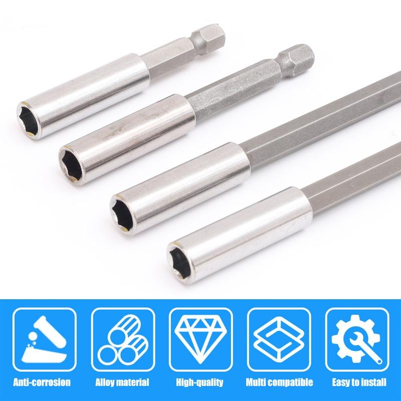 10/1pcs Magnetic Screwdriver Extension Hexagonal Handle Connecting Rod Steel Screwdrivers Bit Holder Power Tools 60/75/100/150mm
