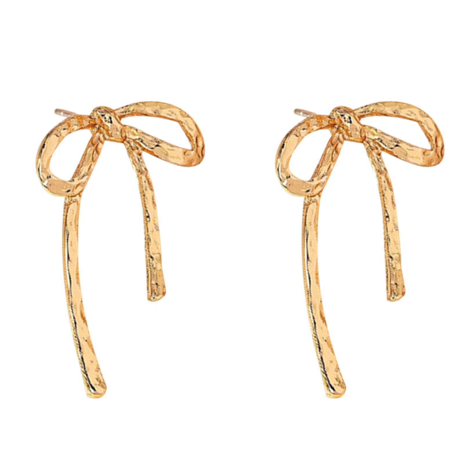 

Stylish Bowknot Studs Earrings Modern Ear Pendant Fashion Ear Jewelry Unique Ear Pin for Daily Wear Parties and Dates золотой