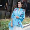 Jarní/Léto nový dámský hedvábný šátek 90 * 180 cm Simulovaný čtvercový šátek z hedvábného kepru Módní velký čtvercový šátek s potiskem Profesionální šátek