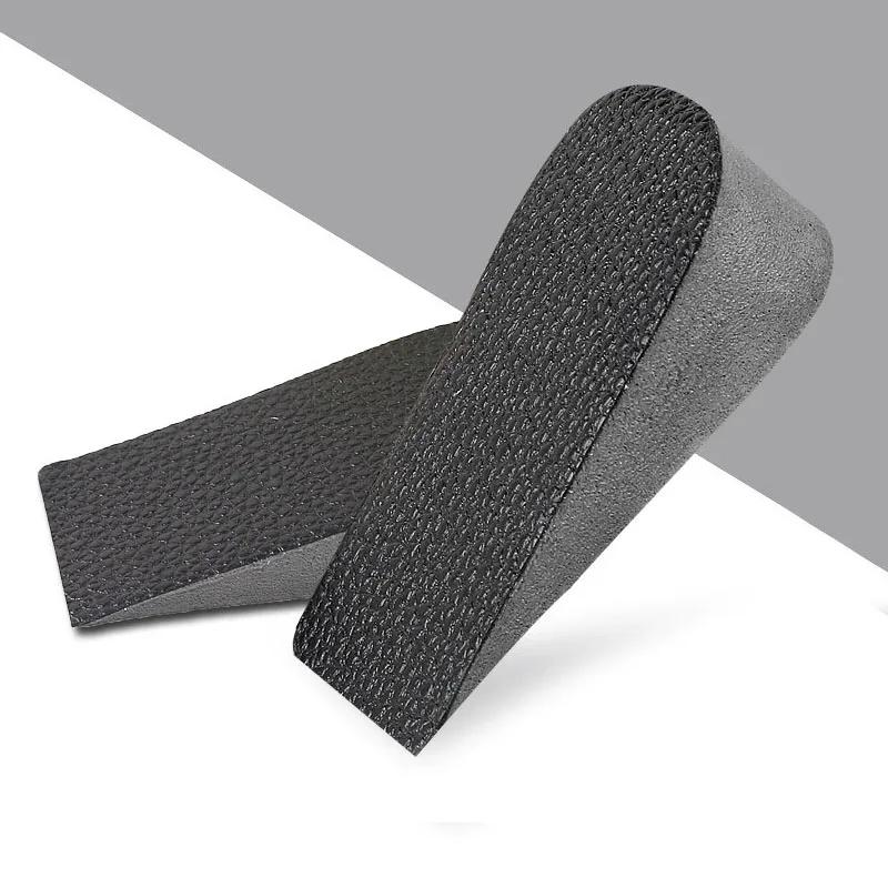 1 Pair New Hard PU Leather Height Increase Insole Sneakers Heel Insert Heighten Half Insoles 1-3cm Shoe Pads Insoles for Unisex