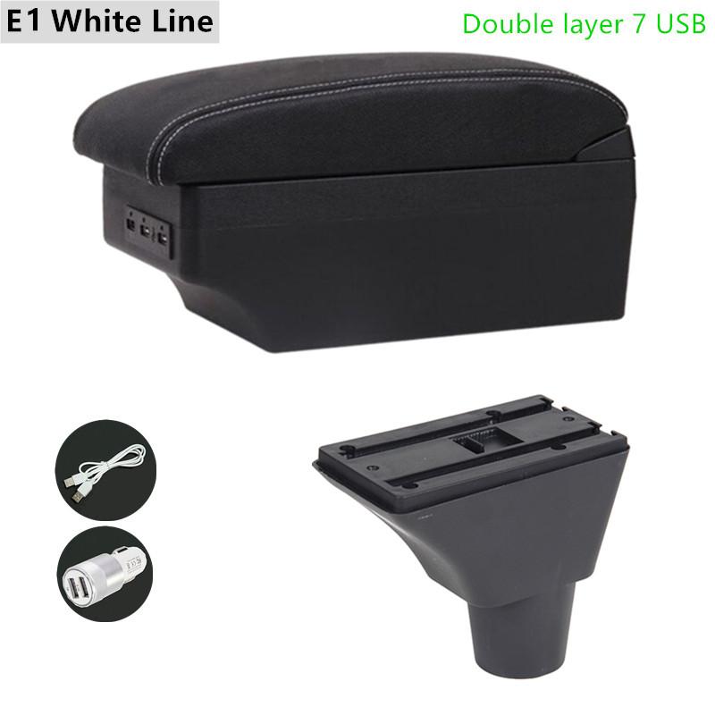 For Seat Ibiza Armrest Box Ibiza 6j Ibiza 6L Central Store Content Storage Box with Cup Holder Products with USB Accessories