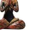 Meditation Statue Meditation Zen Candle Holder Resin Yoga Sculpture Tabletop Ornament For Spiritual Seeker Mindfulness