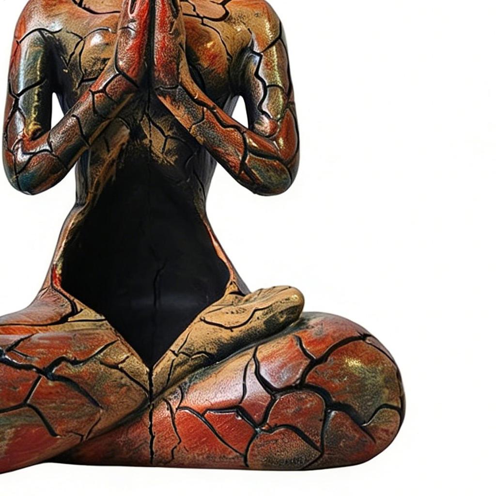 Meditation Statue Meditation Zen Candle Holder Resin Yoga Sculpture Tabletop Ornament For Spiritual Seeker Mindfulness