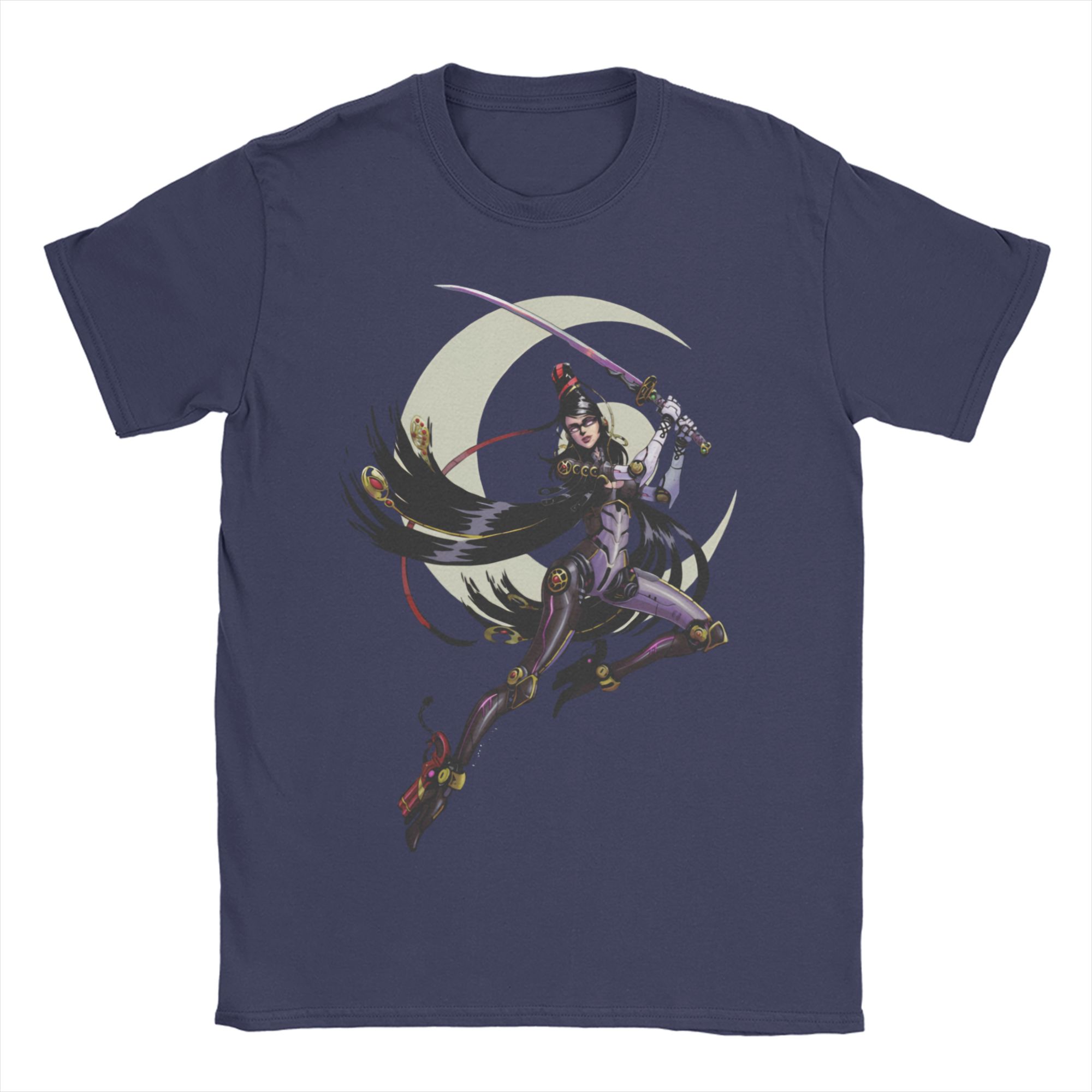 

Leisure Bayonettas TShirts Unisex Round Neck Pure Cotton T Shirt Short Sleeve Tees Gift Clothing 4XL