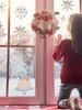 Christmas Colorful Snowflake Window Sticker Christmas Elk Window Sticker Rainbow Prism Electrostatic Glass Stickers Home Decor
