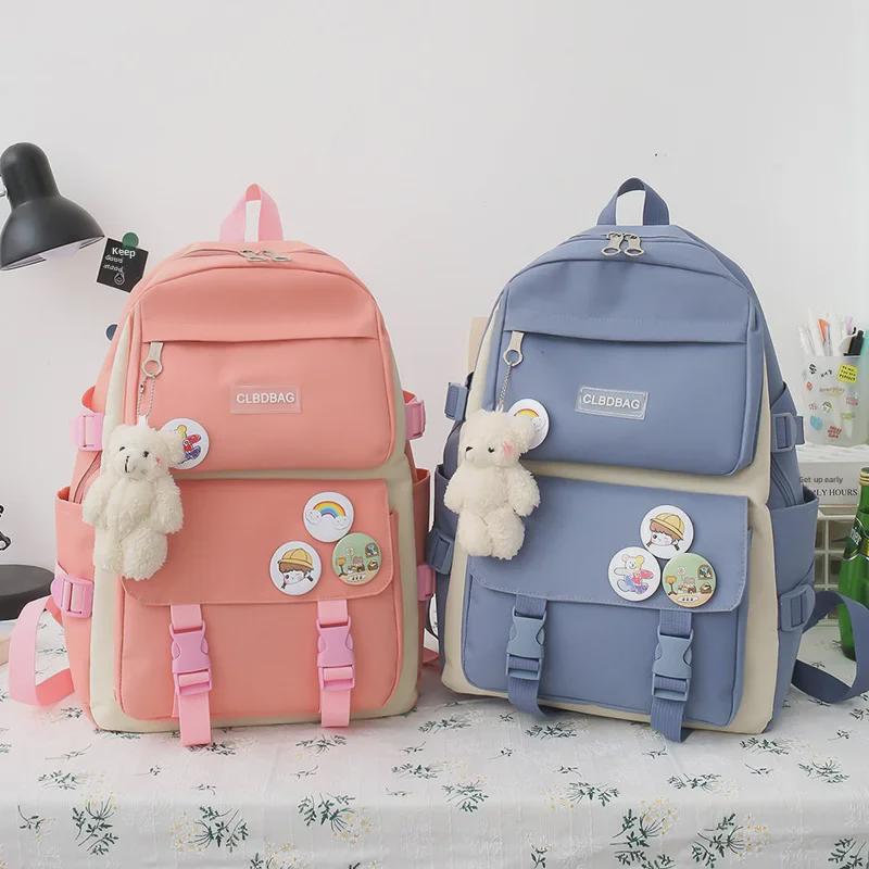 Harajuku Ulzzang Rucksack-Set im koreanischen Stil für Studenten - Wald-Serie