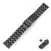 Stainless Steel Watchband Metal Watch Band Premium Solid Polished Bracelet Straps Curved End 24mm 23mm 22mm 21mm 20mm 19mm 18mm
