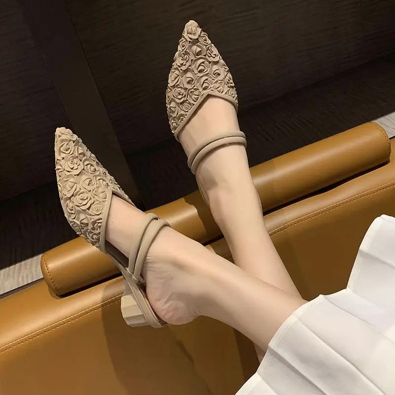 Fashion Wedge Heel Job Woman Slippers Outside Sexy Slides Sandals Jelly Apricot Mules Shoes For Women Small Size Shoe B Luxury Original