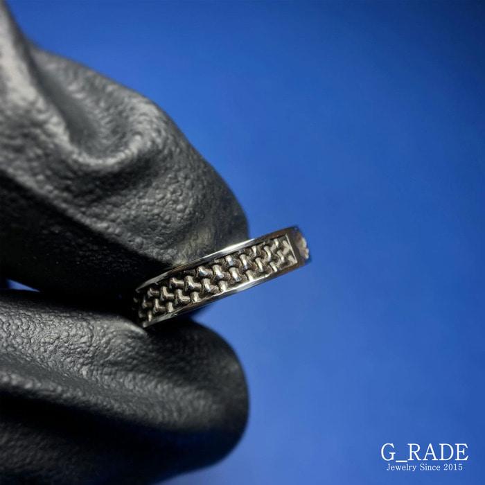 G_Rade Pattern Logo Layered Ring No.3 (A Type)
