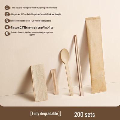 Ensemble de couverts jetables écologiques