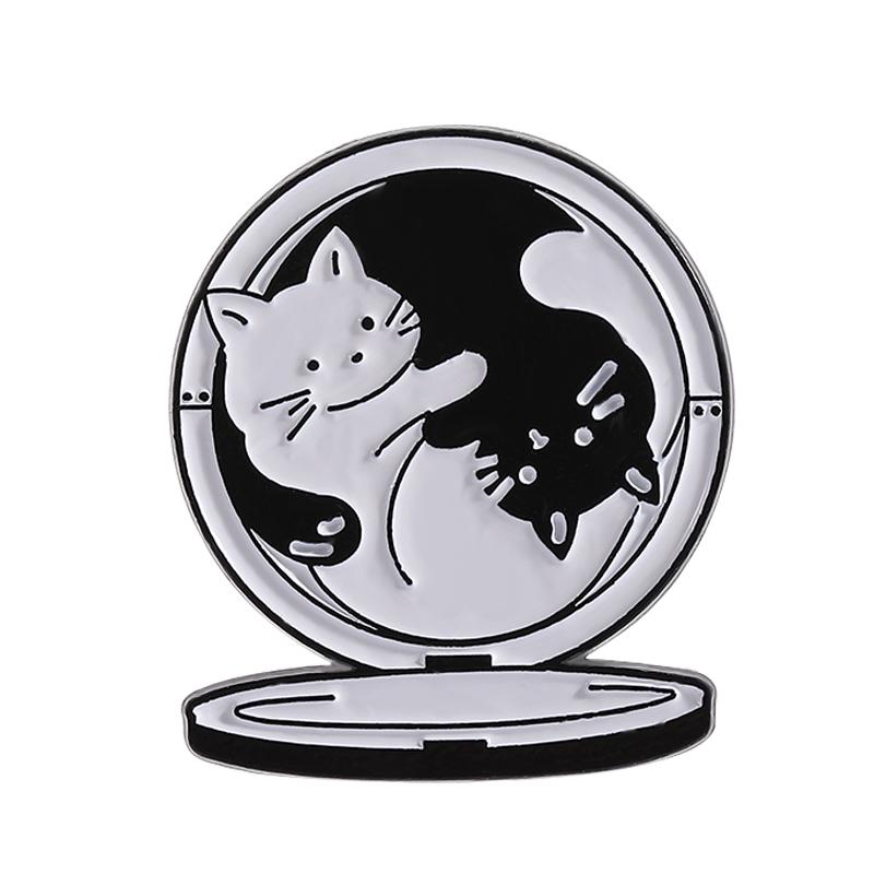 Cartoon Black Cat Enamel Pins I Do What I Want Rebellious Cat Cute Animal Brooches Lapel Badge Fashion Jewelry Gifts for Friends