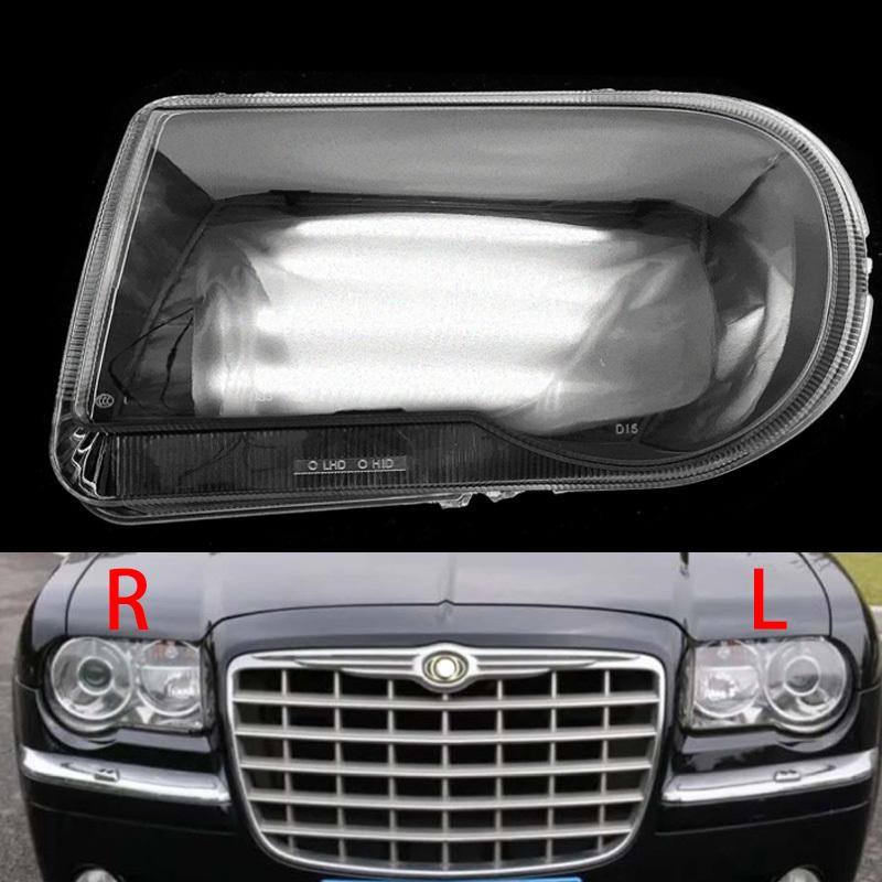 2PCS For CHRYSLER 300C 2007-2010 Headlight Lampshade Lens Lamp Hoods Shell 2pcs right and left