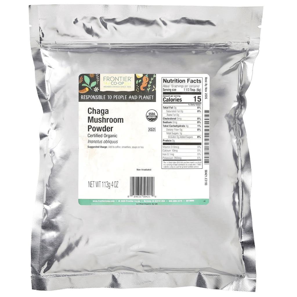 Frontier Co-op Bio-Chaga-Pulver, 4 oz (113 gr)