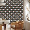 Rainbows and Butterflies Boho Wallpaper Turquoise, Graphite and Brown 50x1000