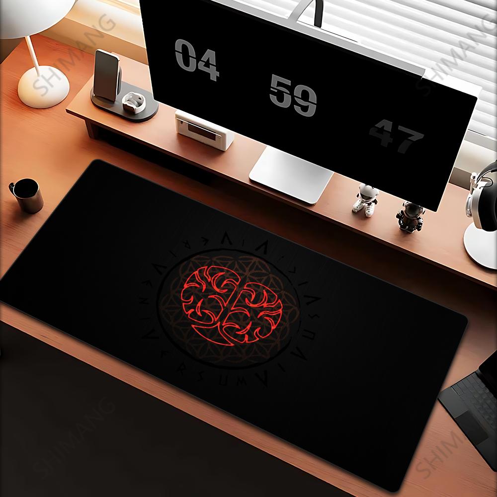 Viking Vegvisir Logo Mauspade INS Trend Groß Verdickt Mauspade Übergröße Gaming Tastatur Notebook Tischmatte für PC Computer