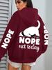 Y2K Dog Print Women's Pocket Hoodie - Casual Autumn Pullover