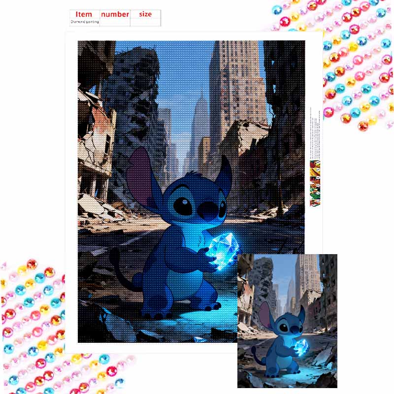 Disney Diamond Painting Stitch Holding Gem DIY Diamond Art Painting Set for Home Office Decoration Handmade Gifts