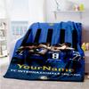 Inter Milan Personalized Text Blanket Gift Customizable Blanket Durable Comfort Perfect for Bedding Office Chair Chair Picnics for All Occasions