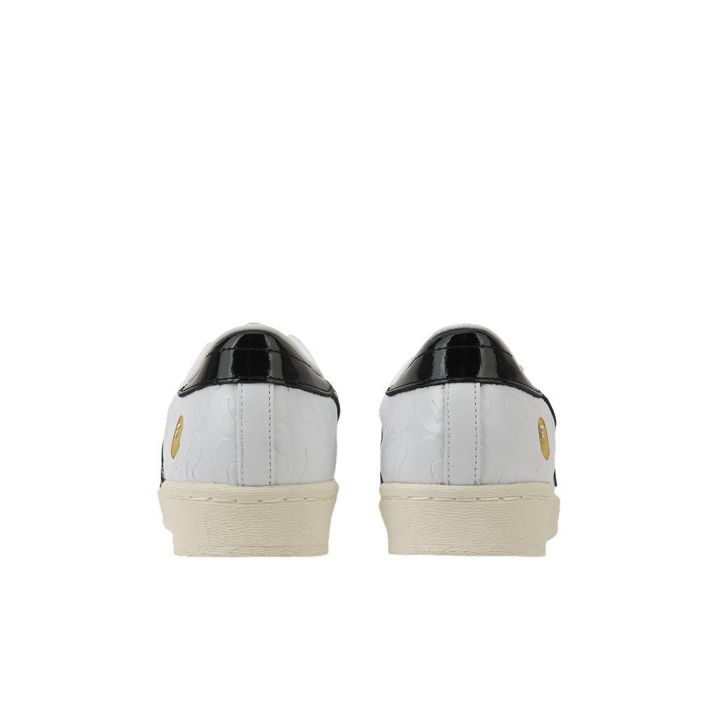 BAPE x adidas Superstar Vintage Biela Čierna Unisex Tenisky Cloud-White Core-Black Off-White JR2701