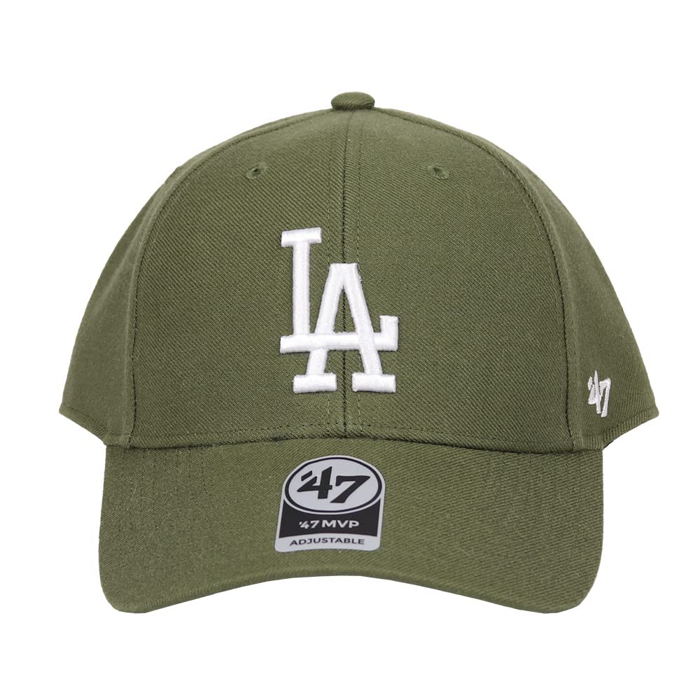 47 Cap MVP MLB Los Angeles Dodgers LA Logo Street Baseball Hat Velcro Sandalwood Olive Men's Women's
