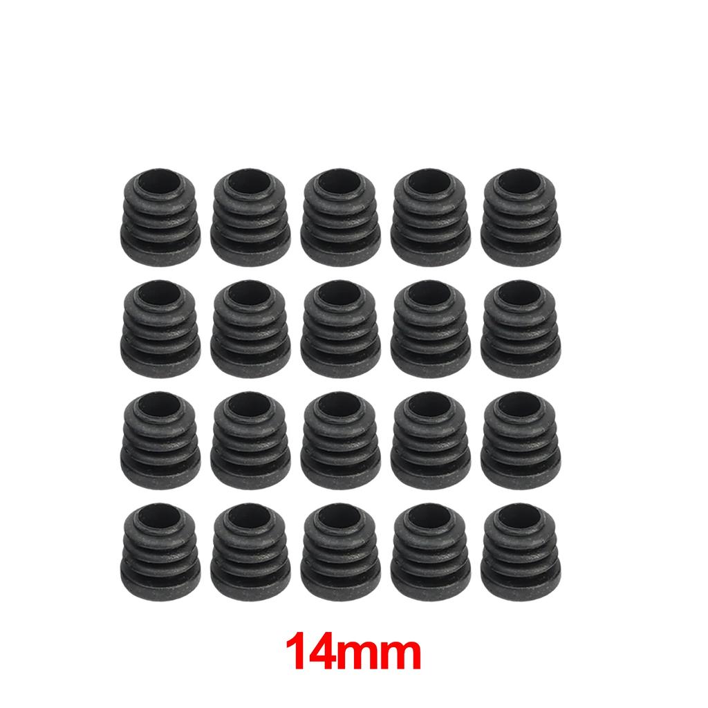 20-100pcs Round Steel Pipe Plastic Hole Plug Furniture Chair Leg Ladder Glide Protection Blanking End Cap Tube Pipe Insert Plugs