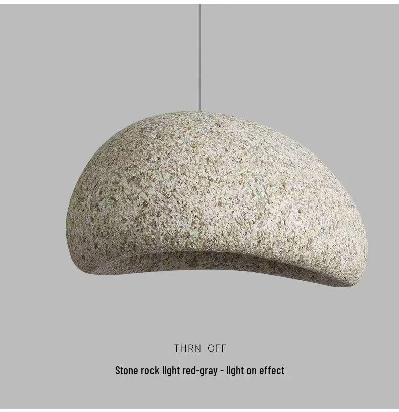 Wabi-Sabi Rock Grey Pendant Light for Dining, Living, Hotel, Villa, Bar, and High Ceilings