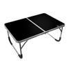 Pine Field Folding Aluminum Black Table,