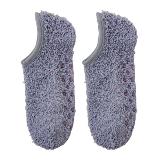 1 Paar Bodensocken Schweißabsorbierend Rutschfest Hochelastische Bündchen Flanellsocken Winter Indoor Warme Knöchelsocken Schuhwerk