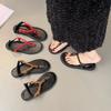 Retro Women Flats Sandals Summer Fashion Clip Toe Slippers 2026 Ladies Casual Flat Shoes Beach Flip Flops Sandalias De Mujer