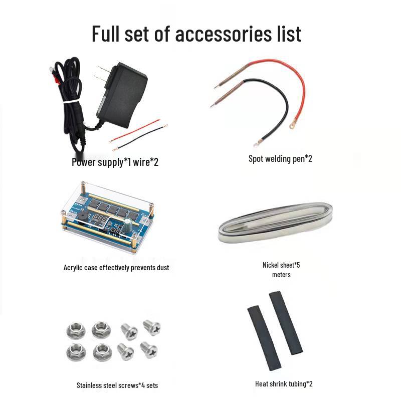 2V Integrated Control Board for Automatic 8-Point Welding - Portable 650mAh Lithium Battery Spot Welder with Accessories