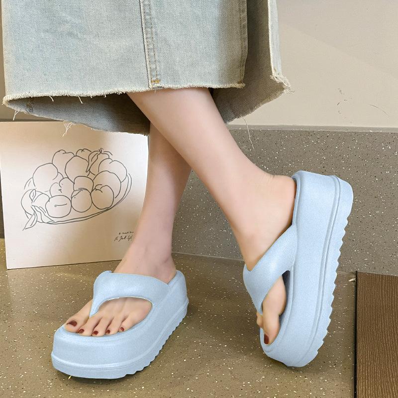 Platform Slippers Women's Casual Versatile Fashion Non-slip Soft-soled Sandals Wear Height-enhancing Cool Slippers