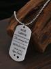 Stainless Steel Keyring and Necklace, Gift for Son, Carved Badge ,Ideal Gift for Men, Couples, Boyfriend, Family & Friends