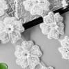White Handmade Beads Three-Dimensional Flower Diamond Accessories Clothing Accessories Lolita Dress Children'S Clothing Decorative Lace
