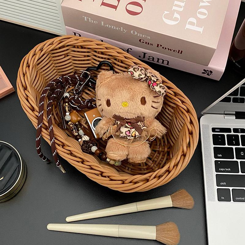Colgante para Bolso Sanrio Hello Kitty Llavero de Dibujos Animados Maillard Figura de Anime Linda Muñeca con Cuerda Trenzada Regalo de Cumpleaños para Niña