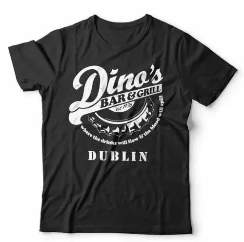 Dinos Bar And Grill Унисекс Футболка S-5XL Thin Lizzy Музыка Lynott.webp Унисекс Футболка S