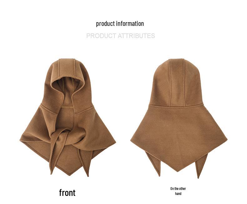 High-End European and American Autumn/Winter 2025 Camel Cape Shawl Scarf