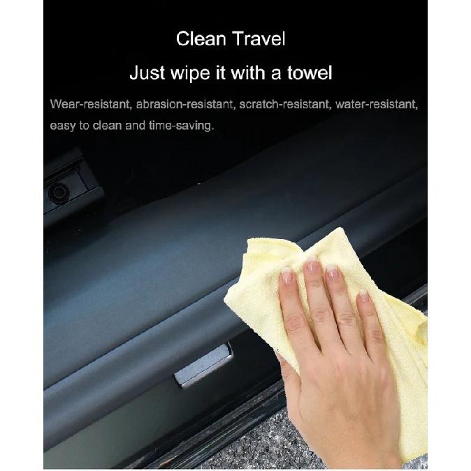 For Tesla Model 3 Highland Front Rear Door Sill Strip Guards Protective Mats Rear Underseat Cushion TPE Anti-dirty Pads