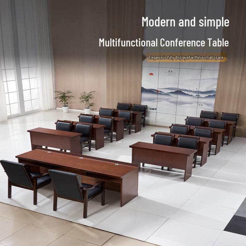 Jundingying 1.4M Wood Veneer Conference Table