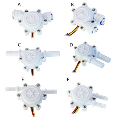 0,2-8 l/min Wasser Hall-Effekt Durchflusssensor Messgerät 1/4 Schnellanschluss Durchflussmesser Zähler für Kaffeemaschine Kunststoff