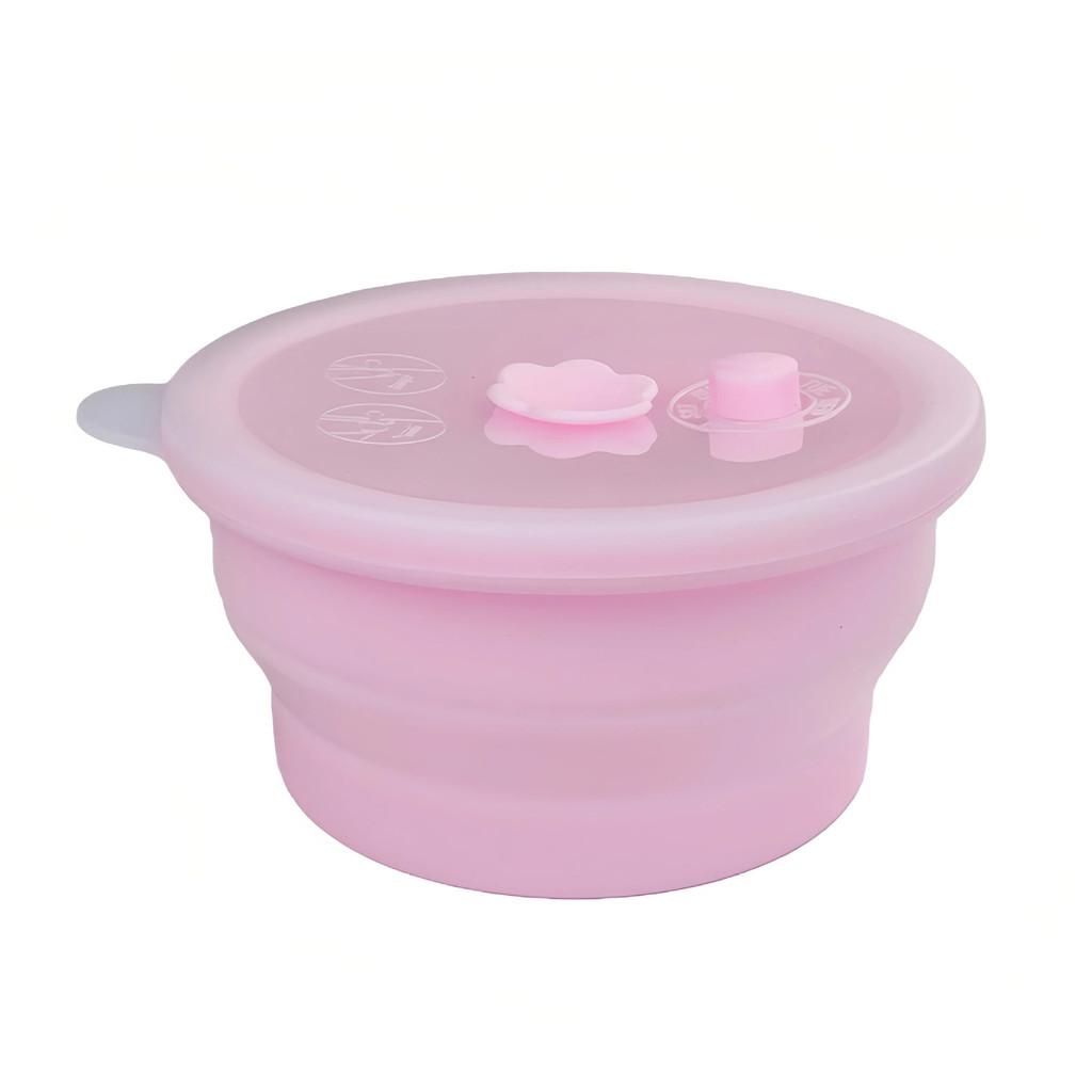 Silicone Food Storage Container With Foldable Design For Refrigerator Organization And Freshness