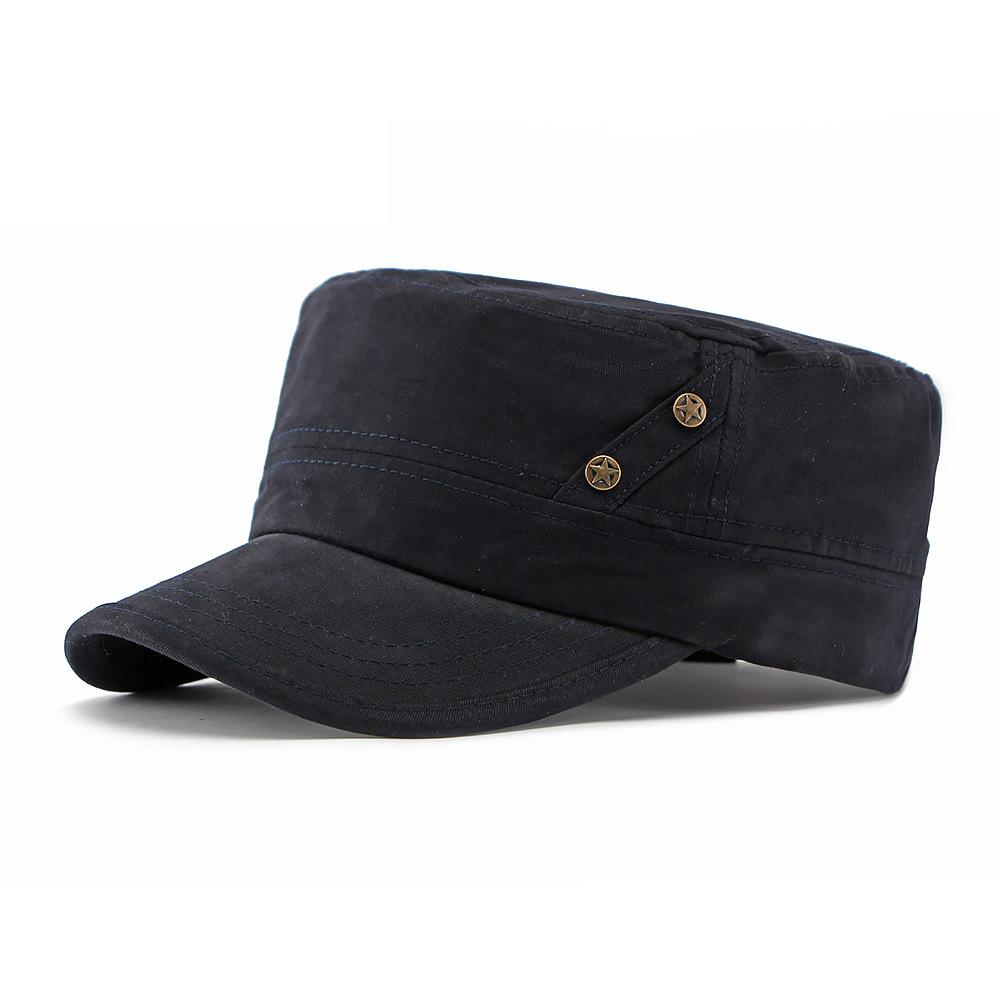 Cotton Flat Cap Men's Retro Five-pointed Star Spring Autumn Outdoor Sunshade Cap
