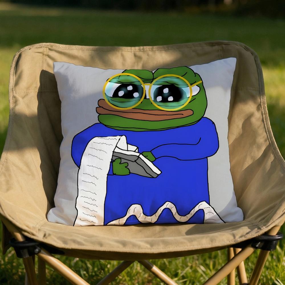 Character Pepe the Frog Cushion Cover Soft Reversible Durable Pillow Cover MultiScene Use for Home Car Daily Comfort