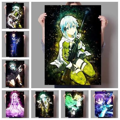 Anime Poster Sword Art Online Poster Alicization Kirigaya Kazuto Canvas Painting Home Decoration Living Art Kawaii Room Decor