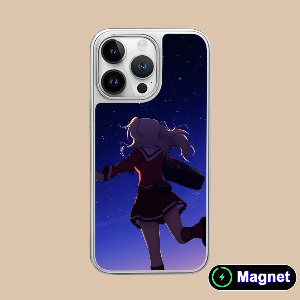 

Charlotte Tomori Nao Silver Plating Magsafe Mobile Phone Case for iPhone 17 16 15 14 13 12 11 Air Pro Max Plus Colorful Cover iPhone 11