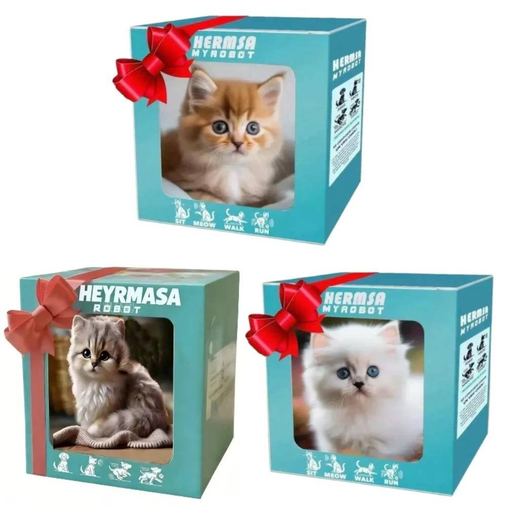 Giocattolo Elettrico Intelligente Gatto di Peluche Camminante Realistico Ronfante Peluche Animale Carino Interattivo Bambola Animale Domestico Compleanno Bambini per Ragazzi Ragazze