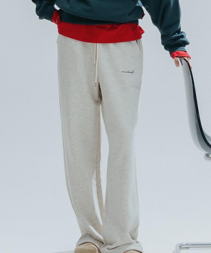 ANNEHEARTS Wide String 2Ways Sweatpants_Oatmeal