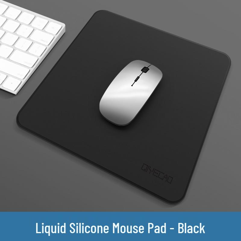 Small Odorless Liquid Feel Leather Mouse Pad with Wrist Rest for Office Desk