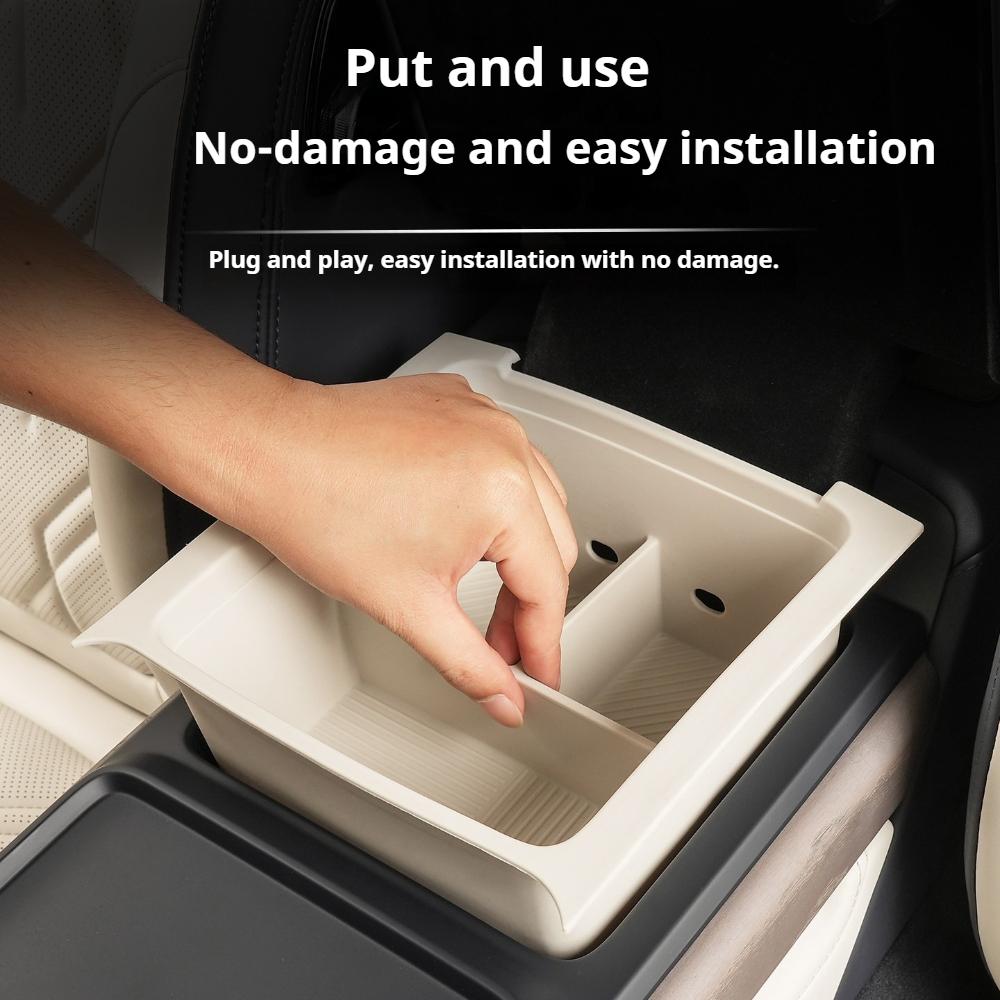 Fit For ZEEKR 9X 2025 Car Specialized Armrest Box Silicone Storage Box Original Color Interior Modification Protection